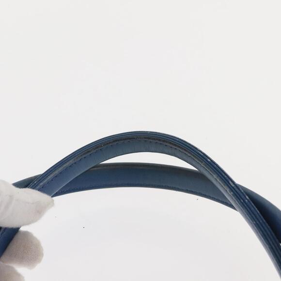 MCM Hand Bag Leather Blue Gold Auth BA6222 - Picture 14 of 16